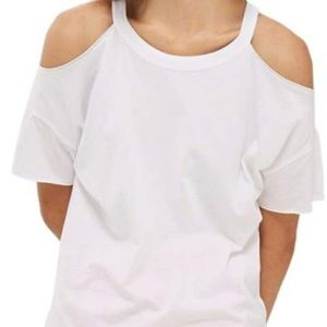 Topshop cold shoulder t-shirt